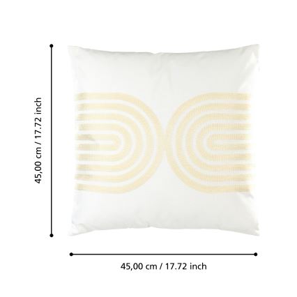 Eglo 420238 - Cojín decorativo BERHALA 45x45 cm blanco/beige