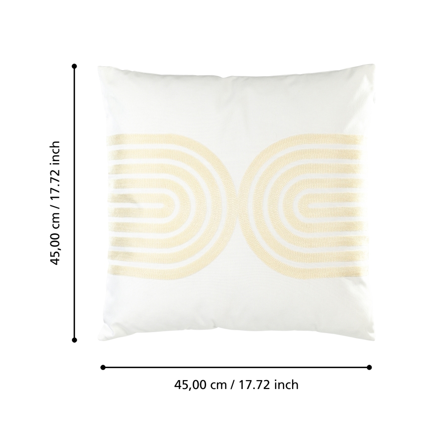 Eglo 420238 - Cojín decorativo BERHALA 45x45 cm blanco/beige