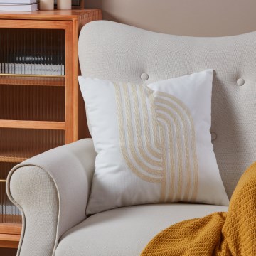 Eglo 420241 - Cojín decorativo BERHALA 45x45 cm blanco/beige