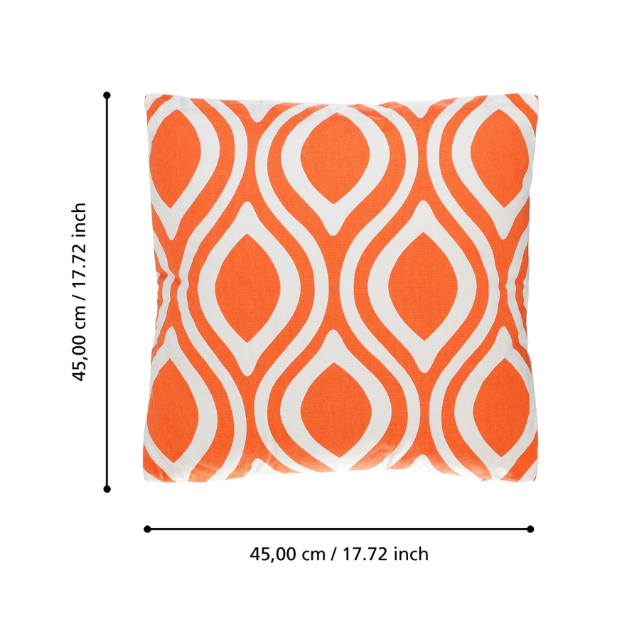 Eglo 420295 - Cojín decorativo CHEVERY 45x45 cm naranja