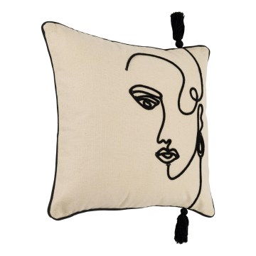 Eglo 420329 - Cojín decorativo CHEVERY 45x45 cm crema/negro