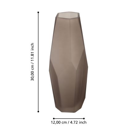 Eglo 421345 - Jarrón de cristal CLONONY 30x12 cm marrón