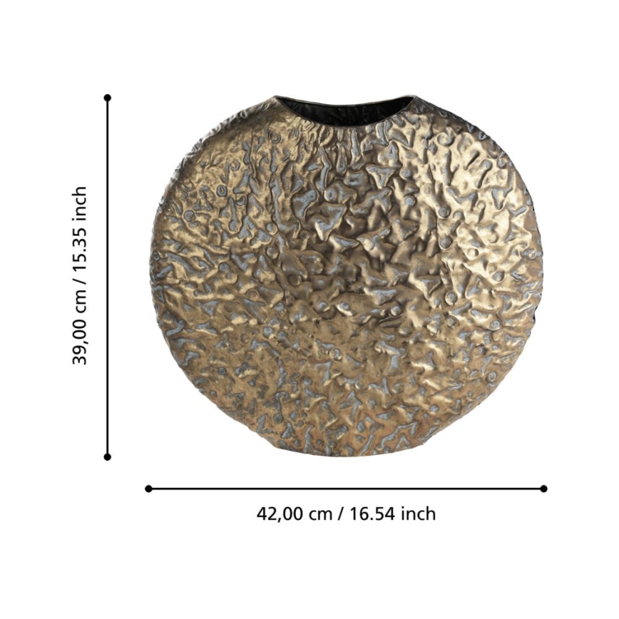 Eglo 421637 - Jarrón metálico LENGGENG 39x42 cm, acabado en bronce