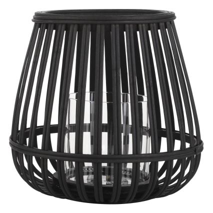 Eglo - Candelabro 20x22 cm negro/bambú
