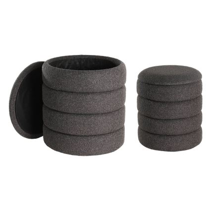Eglo - SET 2x Taburete diá. 33,5/40 cm negro