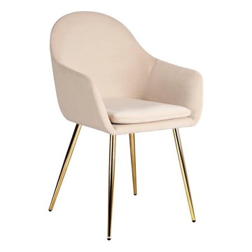 Eglo 424949 - Silla de comedor APALIT 87,5x57,5 cm crema/dorada