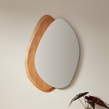 Eglo 425049 - Espejo de pared LIOMA 68x48 cm abeto/beige