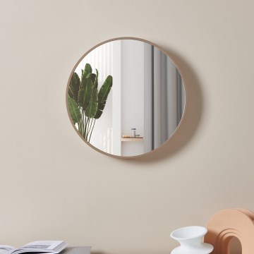 Eglo 425058 - Espejo de pared BANI Ø 40 cm beige
