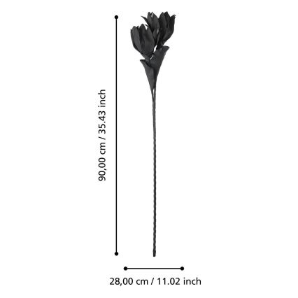 Eglo - Flor artificial 90 cm negro