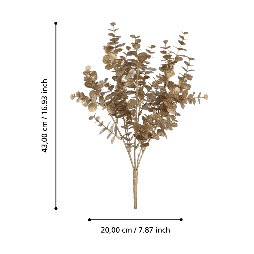 Eglo - Flor artificial 43 cm dorado