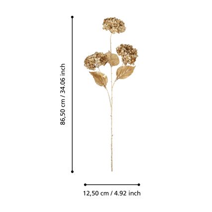 Eglo - Flor artificial 86,5 cm dorado