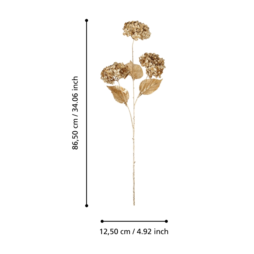 Eglo - Flor artificial 86,5 cm dorado