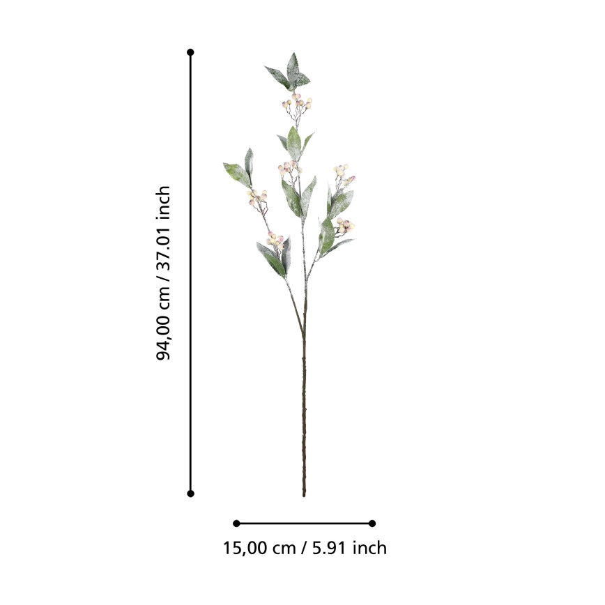 Eglo - Flor artificial 94 cm color crema/Verde