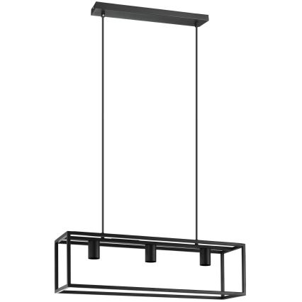 Eglo 43032 - Lámpara colgante ELDRICK 3xE27/40W/230V negro