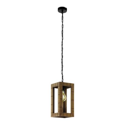 Eglo 43105 - Lámpara colgante con cadena TAKHIRA 1xE27/60W/230V, acabado en arce