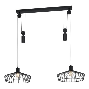 Eglo 43438 - Lámpara colgante con cable WINKWORTH 2xE27/40W/230V