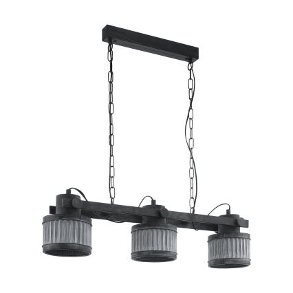 Eglo 43447 - Lámpara colgante con cadena TURROCK 3xE27/28W/230V