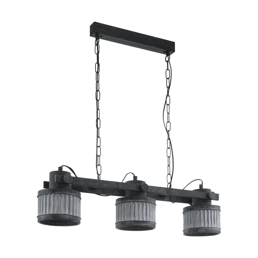 Eglo 43447 - Lámpara colgante con cadena TURROCK 3xE27/28W/230V