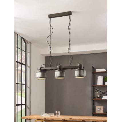 Eglo 43447 - Lámpara colgante con cadena TURROCK 3xE27/28W/230V