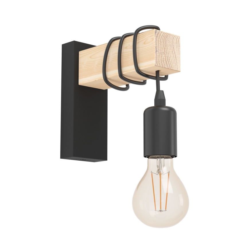 Eglo - Aplique de pared TOWNSHEND 1xE27/10W/230V
