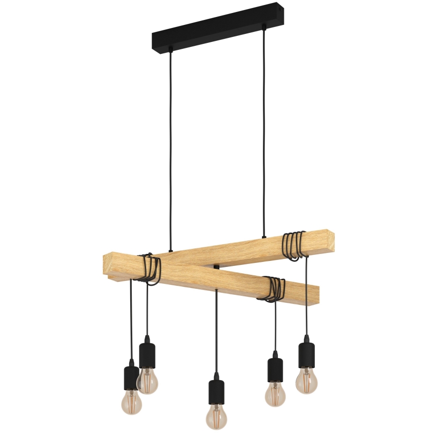 Eglo - Lámpara colgante TOWNSHEND 5xE27/60W/230V