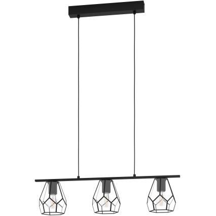 Eglo - Lámpara LED colgante con cable 3xE27/40W/230V