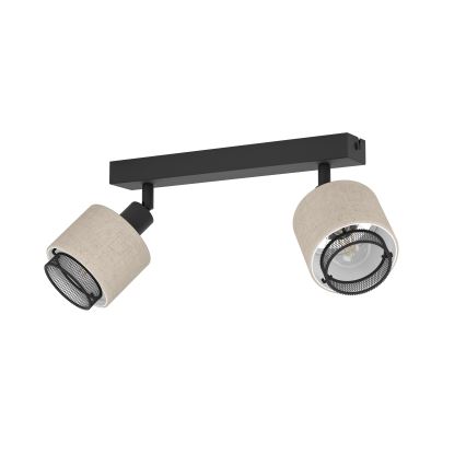 Eglo - Aplique 2xE14/40W/230V negro/beige