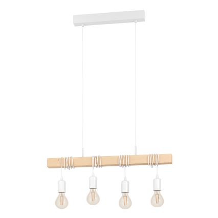 Eglo - Lámpara colgante con cable TOWNSHEND 4xE27/60W/230V
