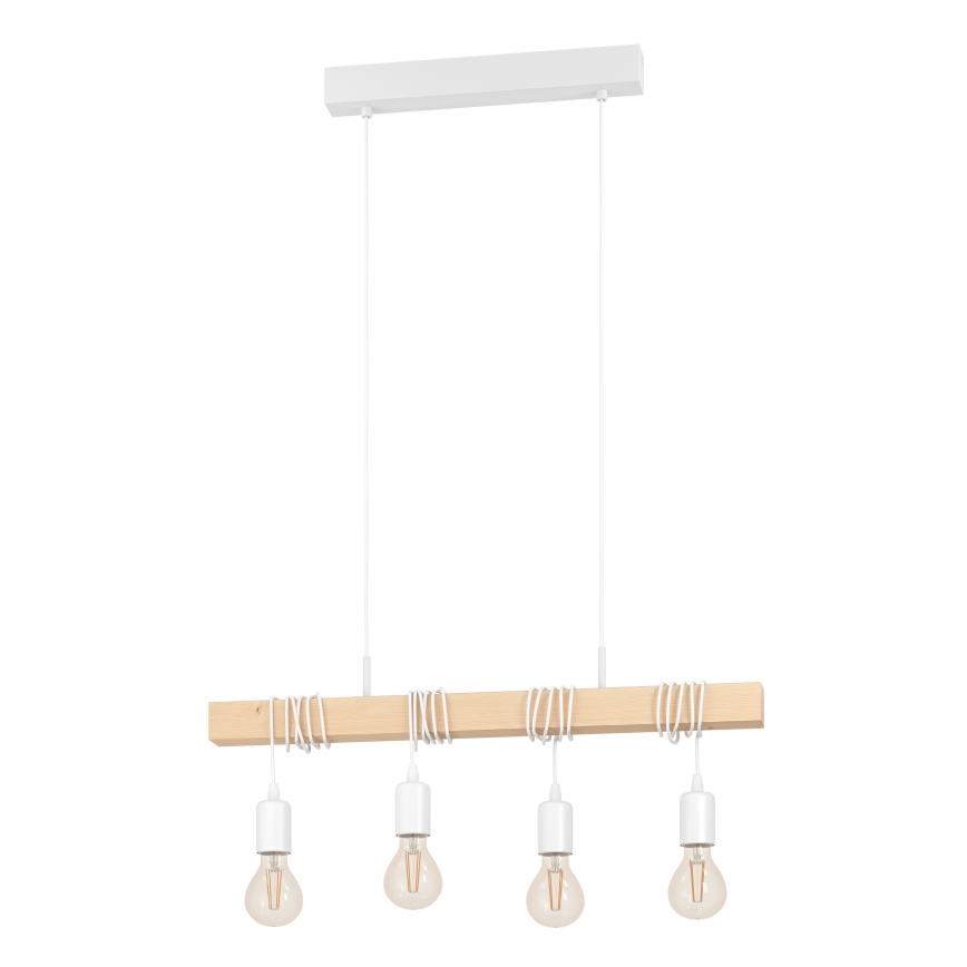 Eglo - Lámpara colgante con cable TOWNSHEND 4xE27/60W/230V