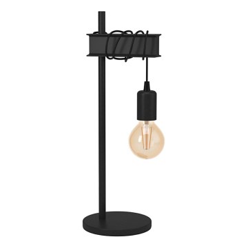 Eglo 43714 - Lámpara de sobremesa TOWNSHEND 1xE27/10W/230V negra