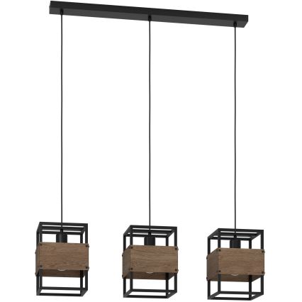 Eglo - Lámpara colgante con cable 3xE27/40W/230V
