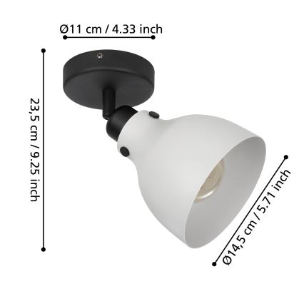 Eglo 43827 - Foco MATLOCK 1xE27/40W/230V