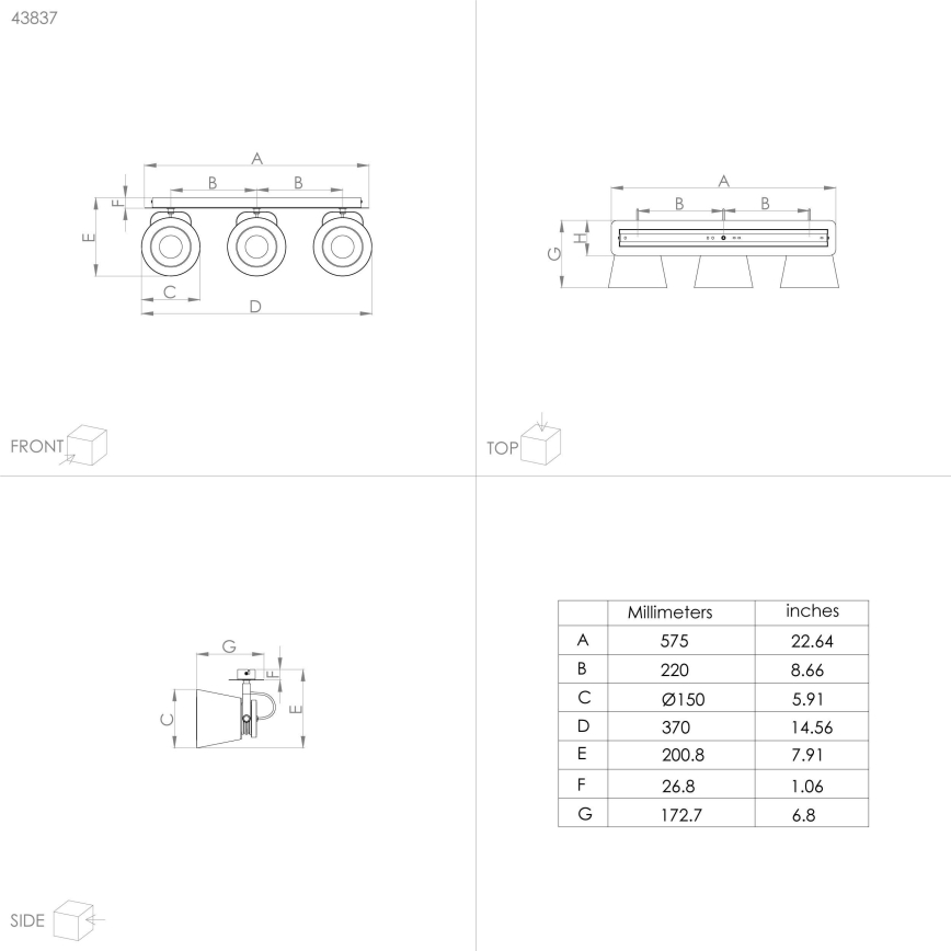 Eglo - Lámpara de techo con 3 focos E27/40W/230V