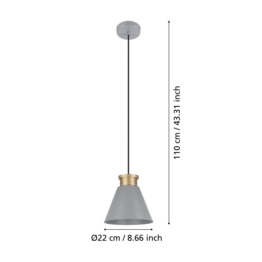 Eglo - Lámpara colgante con cable 1xE27/40W/230V