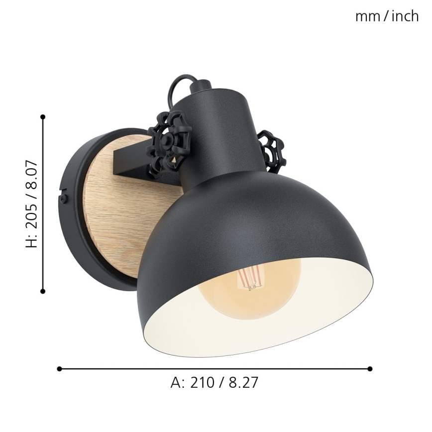 Eglo - Aplique de pared 1xE27/28W/230V