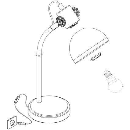 Eglo - Lámpara de mesa 1xE27/28W/230V