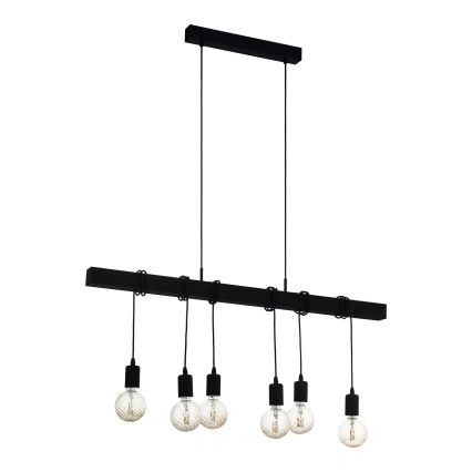 Eglo - Lámpara colgante con cable TOWNSHEND 6xE27/60W/230V