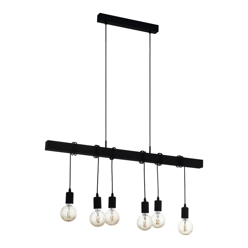 Eglo - Lámpara colgante con cable TOWNSHEND 6xE27/60W/230V
