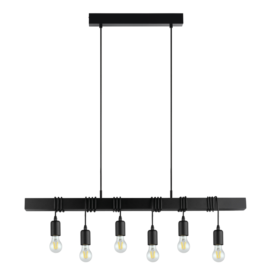 Eglo - Lámpara colgante con cable TOWNSHEND 6xE27/60W/230V