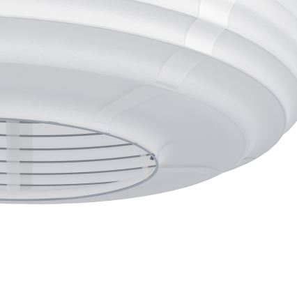 Eglo - Lámpara colgante con cable 1xE27/40W/230V Ø 40 cm blanco/beige