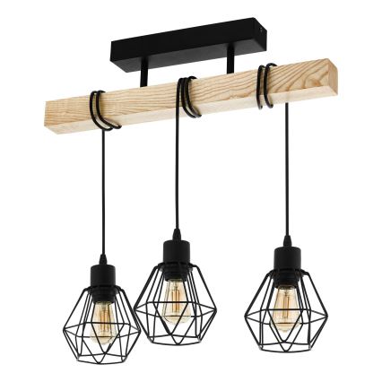 Eglo - Lámpara de techo de montaje en superficie TOWNSHEND 3xE27/60W/230V