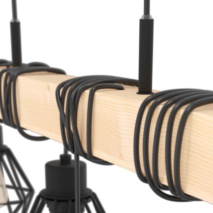 Eglo - Lámpara colgante con cable TOWNSHEND 6xE27/60W/230V