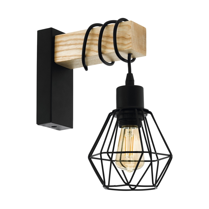 Eglo - Aplique de pared TOWNSHEND 1xE27/60W/230V
