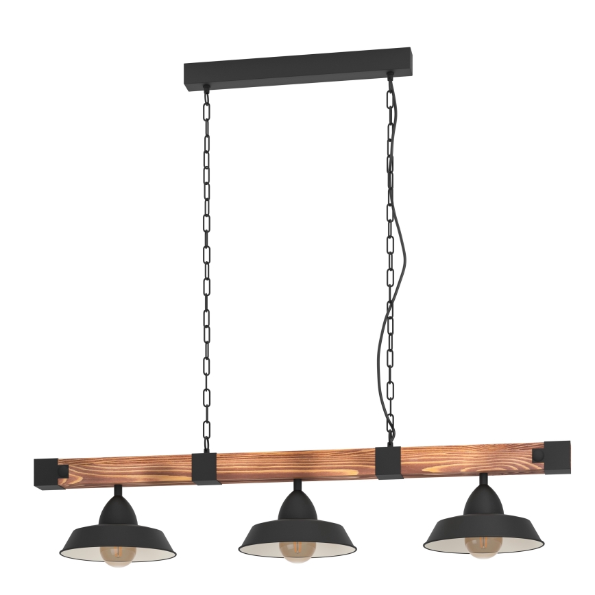 Eglo - Lámpara colgante con cadena 3x E27/60W/230V