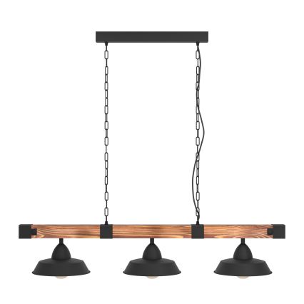 Eglo - Lámpara colgante con cadena 3x E27/60W/230V