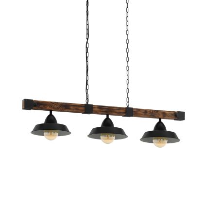 Eglo - Lámpara colgante con cadena 3x E27/60W/230V