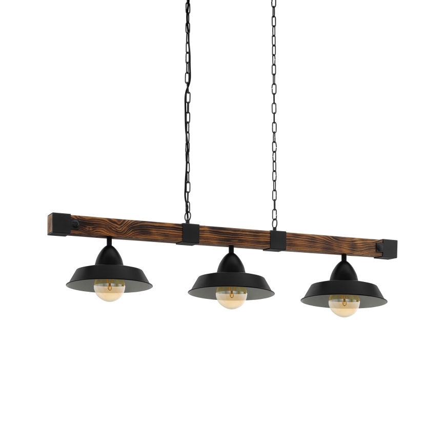 Eglo - Lámpara colgante con cadena 3x E27/60W/230V