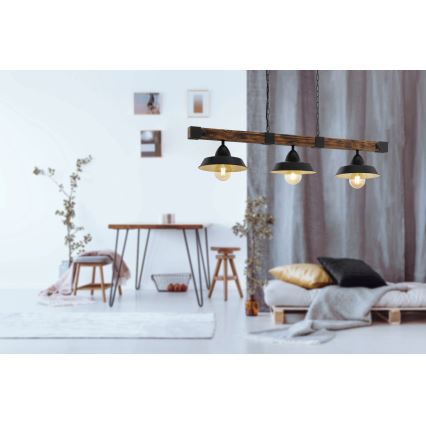 Eglo - Lámpara colgante con cadena 3x E27/60W/230V