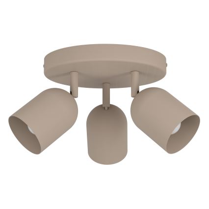 Eglo - Lámpara de techo tipo spot 3xE14/40W/230V Ø 25 cm, beige