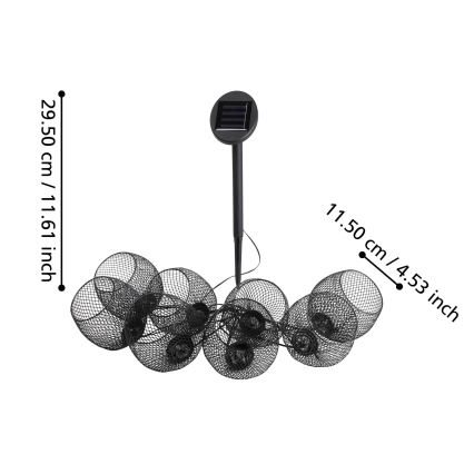 Eglo 48964 - Guirnalda solar LED 8xLED/3m 600 mAh IP44